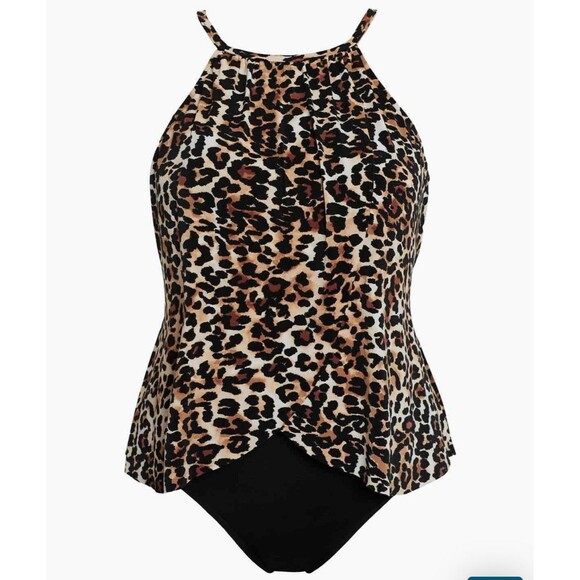 Magicsuit Aubrey One Piece Swimsuit In Leopard Sz 8 New - Picture 1 of 11